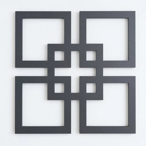 Fali dekorpanel, Matrix minta, 50x50 cm, 3 mm HDF - Antracit