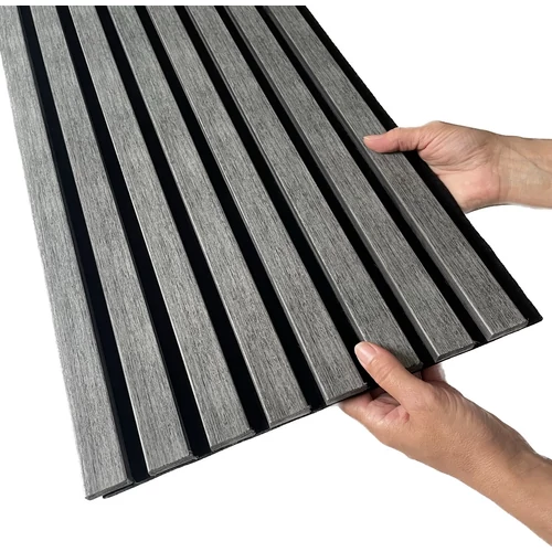 Kerma fali lamella hangelnyelő falburkolat filc alappal 35x280 cm szürke színben KER-104