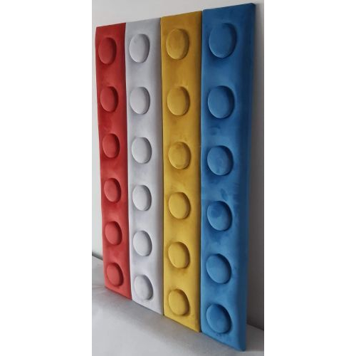 O!Bubble KID textil dekor falpanel 12,5×75 cm építőkocka LEGO mintás, több színben 
