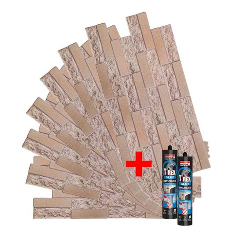 Facing Brick PVC falpanel csomag (10 db falpanel és 2 db ragasztó)
