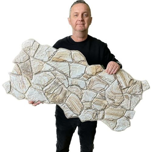 FLEXWALL Rock Beige - bézs színű kőmintás PVC falburkolat