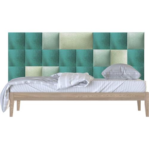 Zöld árnyalatú modern textil falvédő-12 (200x75 cm) Kerma falpanelekkel