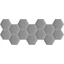 Kerma extra világos szürke színű falvédő hatszög falpanelekből - Inka 802