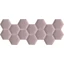Kerma extra világos rózsaszín színű falvédő hatszög falpanelekből - Boston 33