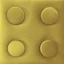 KERMA Cubes építőkocka textil falpanel 12,5x12,5 cm mustársárga- Piano 07