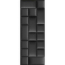 Előszobafal-23 modern tisztítható fekete színű műbőr falpanelekből