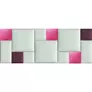 Fehér és lila színű műbőr falvédő-118 V-38 faldekoráció (200x75 cm