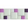 Fehér és lila színű műbőr falvédő-118 V-38 faldekoráció (200x75 cm
