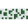 Zöld-fehér műbőr falvédő-129 V-49 mintás falpanel faldekoráció (200x75 cm)