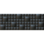 Fekete műbőr falvédő-29 faldekoráció (200x75 cm)