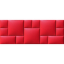 Piros színű műbőr falvédő-57 faldekoráció (200x75 cm)