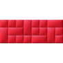 Piros színű műbőr falvédő-8 faldekoráció (200x75 cm)