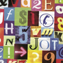 ALPHA / színes betűk 45cm x 15m öntapadós tapéta