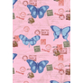 BUTTERFLIES / pillangó kék rózsaszín 45cm x 15m öntapadós tapéta