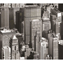 Gekkofix URBAN SKY / felhőkarcolók 45cm x 15m öntapadós tapéta fekete-fehér, szürke