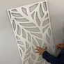 Kép 13/16 - Fali dekorpanel, ágak minta, 50x150 cm, 3 mm HDF - Fehér falburkolat
