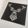 Kép 4/14 - Fali dekoráció, szarvas , 47,5x47,5 cm, 3 mm HDF - antracit színű fa falburkolat FPD-11