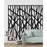 Kép 3/14 - Fali dekorpanel, Vonal minta, 50x150 cm, 3 mm HDF - fa fekete falburkolat