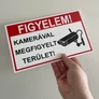 Kép 2/6 - Kamerával megfigyelt terület, PVC tábla 25x15 cm