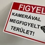 Kép 3/6 - Kamerával megfigyelt terület, PVC tábla 25x15 cm