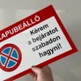 Kép 4/7 - Kapubeálló, kérem a bejáratot szabadon hagyni, PVC tábla 40x25 cm