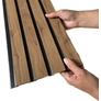 Kép 1/5 - Kerma fali lamella falburkolat 20x290 cm barna, fahatású színben KD5-102