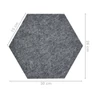 Kép 3/8 - Obubble filc panel 30-4 hexagon hatszög falpanel