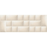 Fehér színű modern textil falvédő-8 (200x75 cm)  Kerma falpanelekből