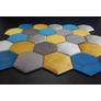 Hexagon textil falpanelek több színben 