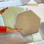KERMA Hexagon falpanel minky textil gyermek falburkolat, több színben