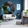 Wallart kör alakú tapéta - The Kingfisher - Jégmadár