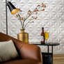 Wallart Cullinans - Konkáv négyszög modern 3D környezetbarát falpanel, festhető 50x50 cm