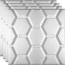 Polistar Hexagon fehér festhető falpanel (50×50 cm)