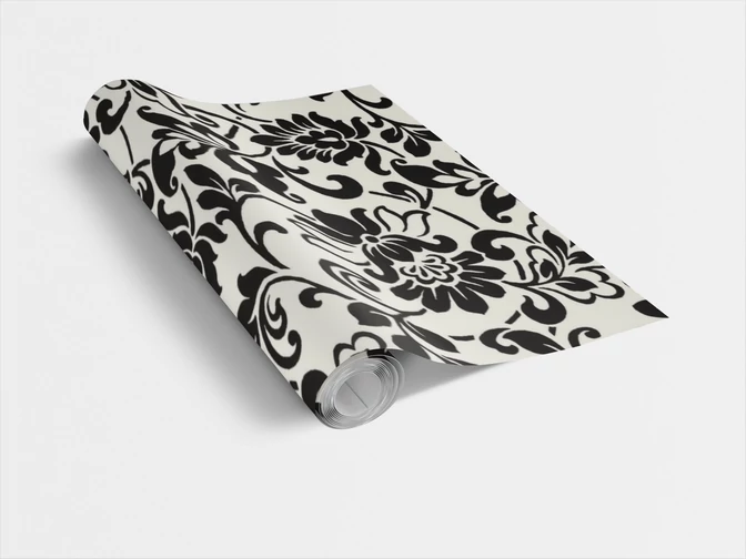 HERITAGE BLACK WHITE / heritage fehér fekete 45cm x 15m öntapadós tapéta