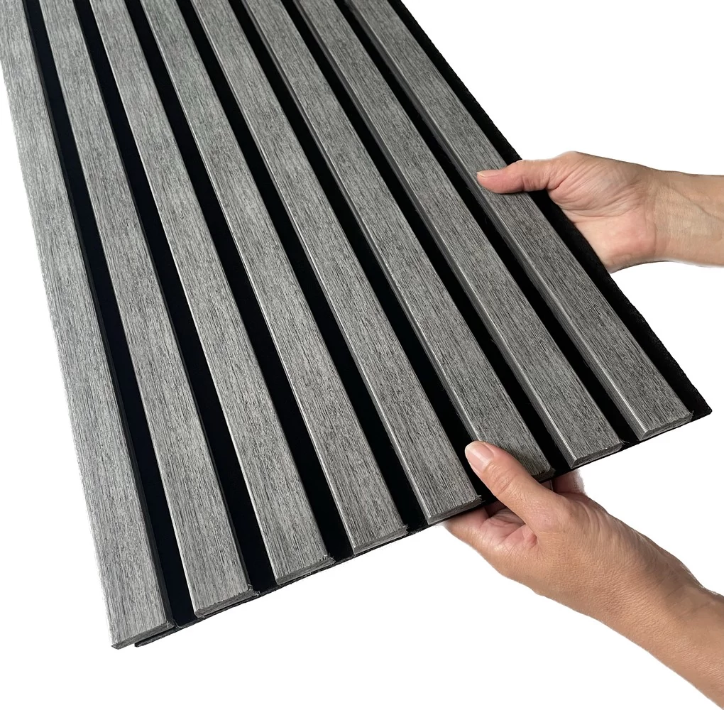 Kerma fali lamella hangelnyelő falburkolat filc alappal 35x280 cm szürke színben KER-104