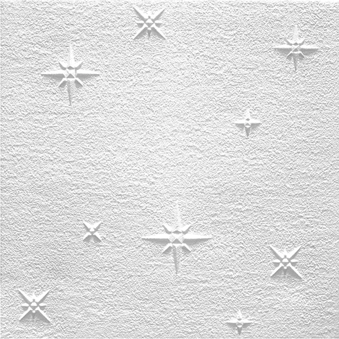 Álmennyezet - Marbet ZIMA jégkristály EPS polisztirol festhető fehér mennyezeti burkolólap (50x50cm) nútos