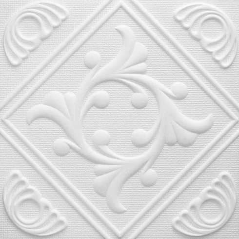 Álmennyezet - Marbet ANET-M klasszikus polisztirol festhető mennyezeti burkolólap (50x50cm) nútos